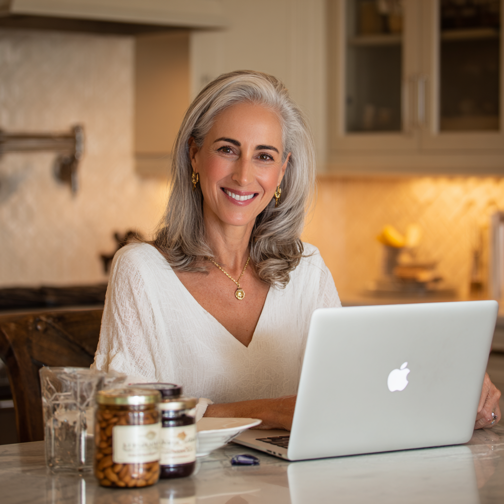 experienced 50 years old nutritionist creating personalized meal plan for mature client